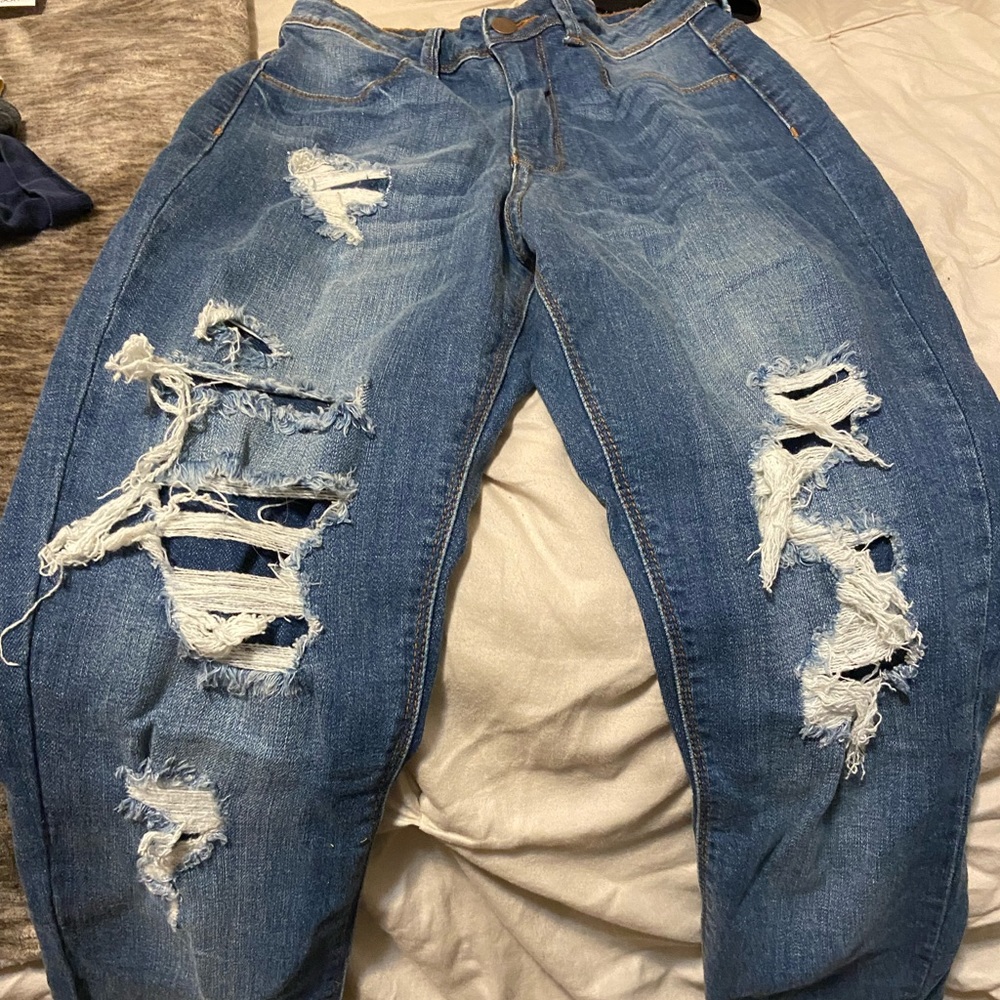 fashion nova high waisted jeans, size 5